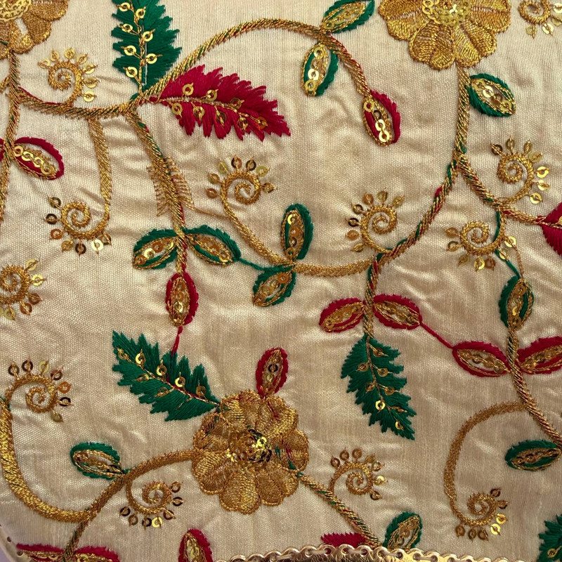 کیف مجلسی زنانه پارچه تافته طرح گل زرین - تصویر 6