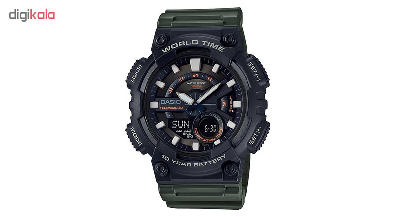 ساعت مچی کوارتز کاسیو مدل AEQ-110W-3AVDF سبز - تصویر 3