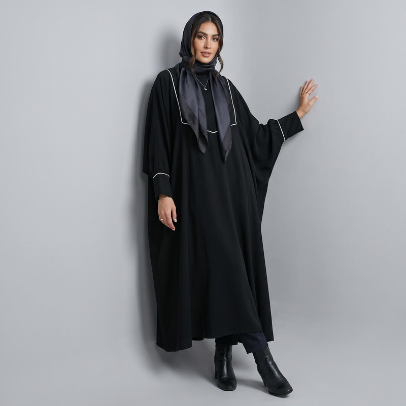 مانتو زنانه مدل عبایی فریسایز جنس کرپ ژورژت