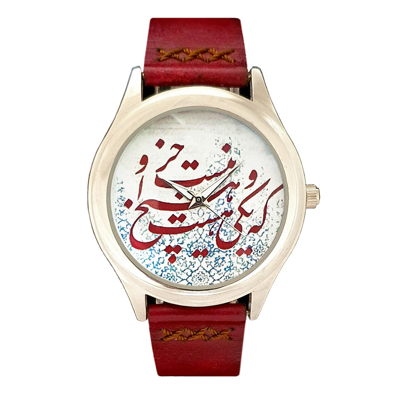 ساعت اچ آر دیزاین w016 چرم طبیعی جعبه چوبی