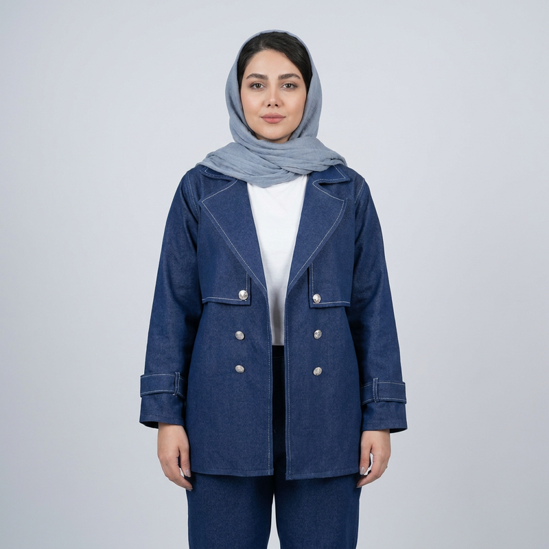 مانتو کتی جین زنانه مدل ساده طراحی کژوال روزمره