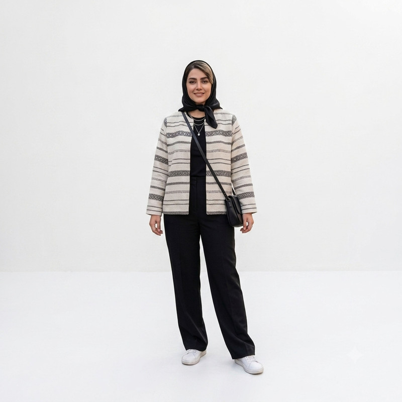 مانتو کتی زنانه کنفی بادی ذن مدل BZN04 Frei Size