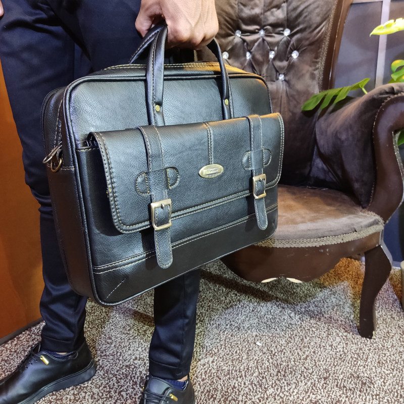 کیف اداری مردانه مدل A265 چرم مصنوعی پرمیوم - تصویر 4