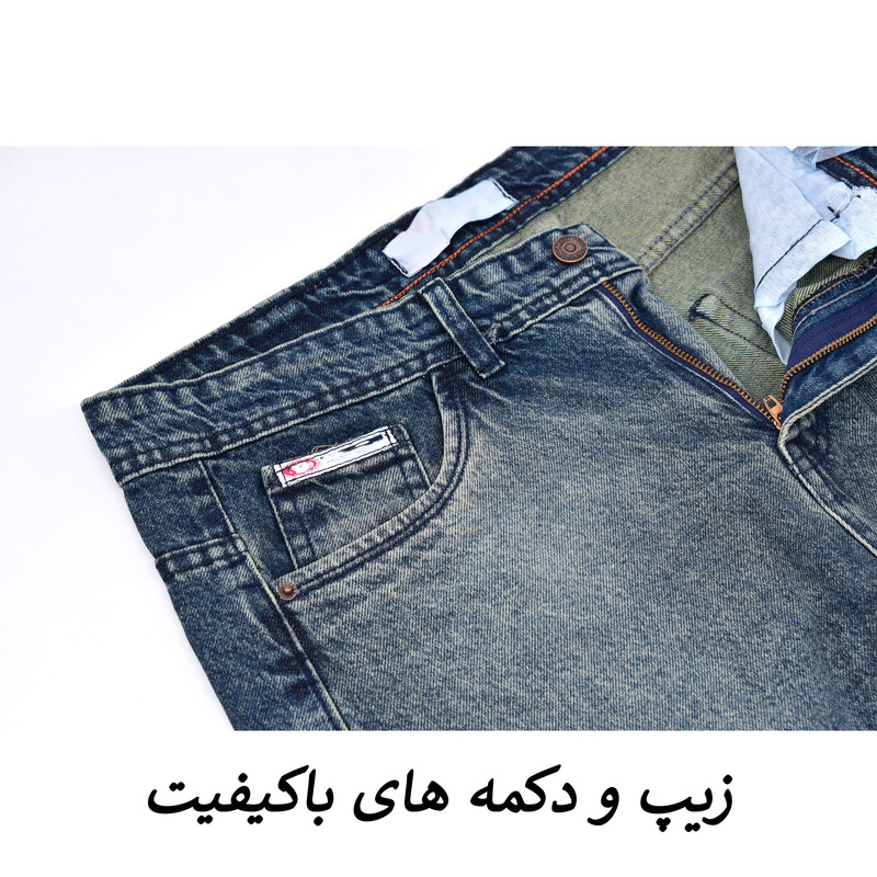 شلوار جین مام‌فیت مردانه، قد تا مچ، مدل Worncrest، کد M5664 - تصویر 10