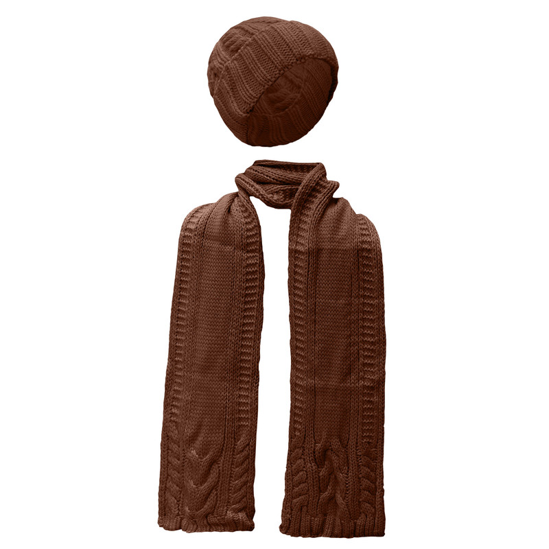 ست کلاه و شال گردن بافتنی مدل S-0014