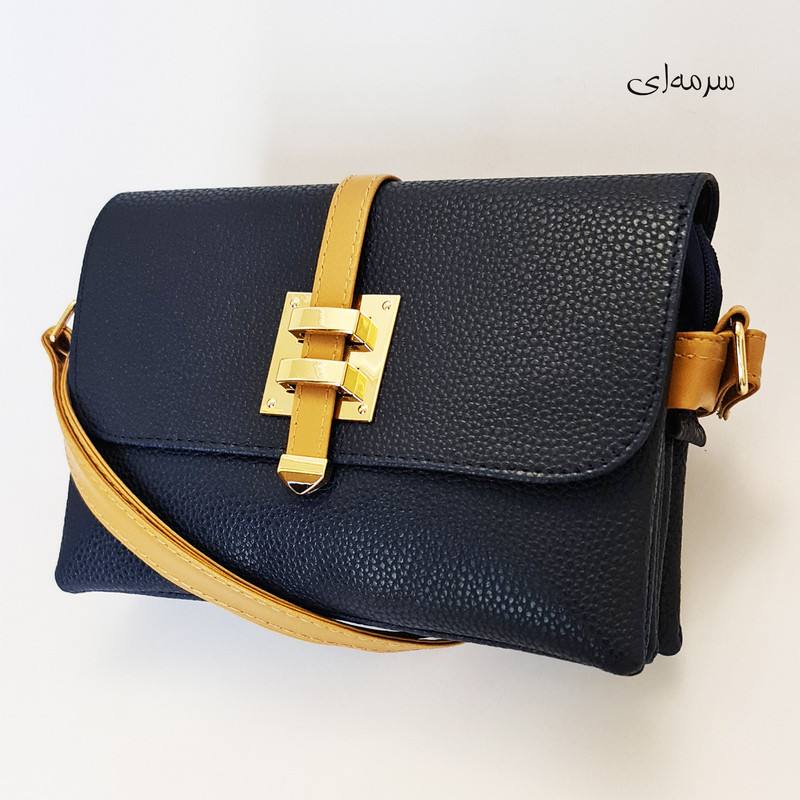 کیف رودوشی زنانه مدل 872 چرم شرانگ ۵ بخش داخلی - تصویر 3