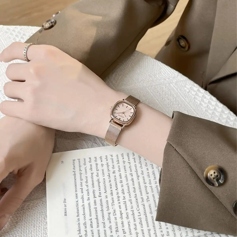 ساعت مچی زنانه جولیوس JA-1538C استیل ۳۱۶L رزگلد حصیری - تصویر 4