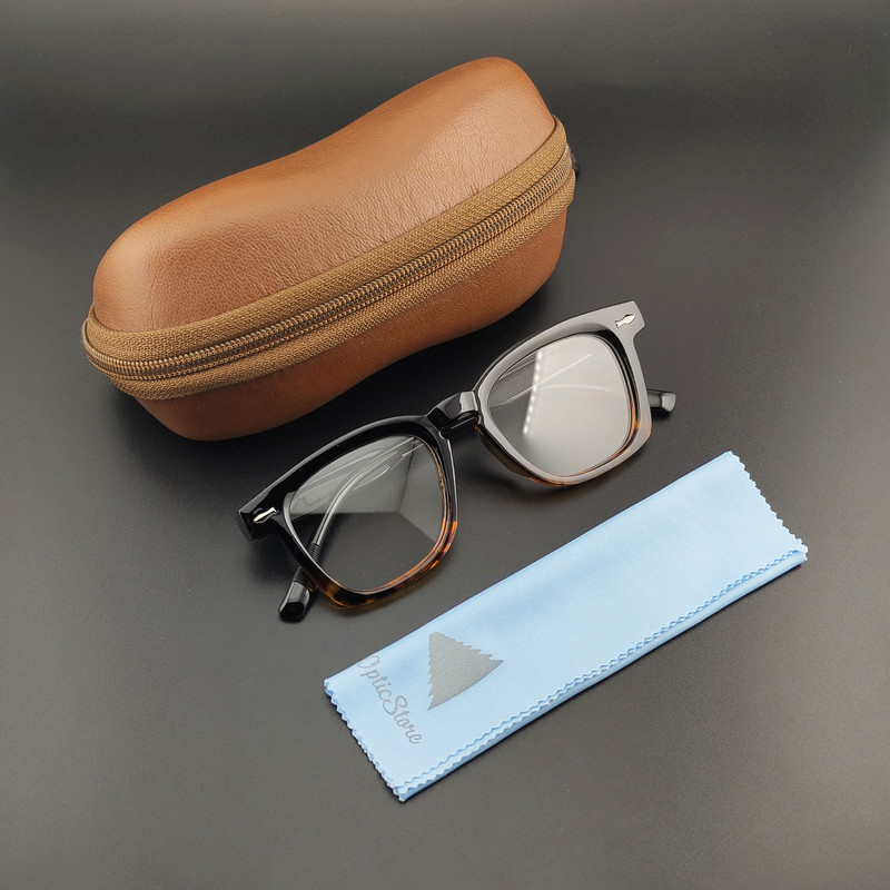 فریم عینک طبی ZN3670 Half Leopard با قاب پلی‌کربنات و عدسی آکریلیک - تصویر 5