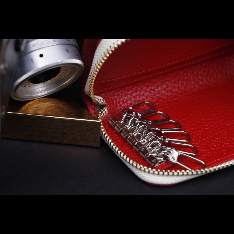 جکلید چرم جانتا مدل ۱۸۱ با ۶ گیره و زیپ امنیتی - ۱۱ رنگ - تصویر 43