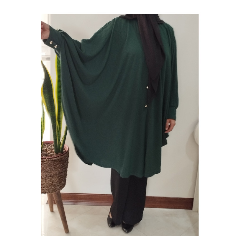 مانتو زنانه مدل عبایی کد ۱ - تصویر 9