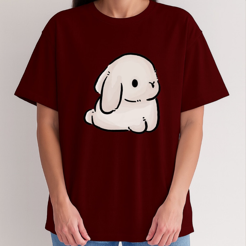 تی‌شرت اورسایز زنانه طرح خرگوش کد ۱ پنبه خالص - تصویر 6