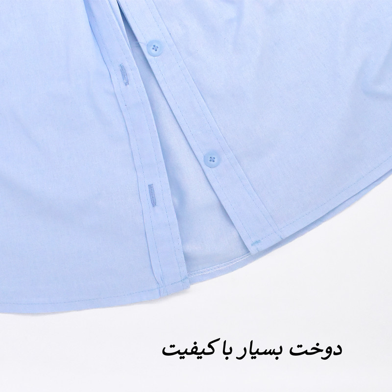شومیز لینن آستین گره‌دار سه‌ربع برش خفاشی مدل لانا کد S1049 - تصویر 16