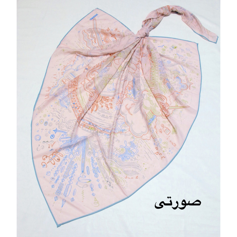 روسری زنانه نخی پاییزی طرح بزرگ کد 1015252 - تصویر 37