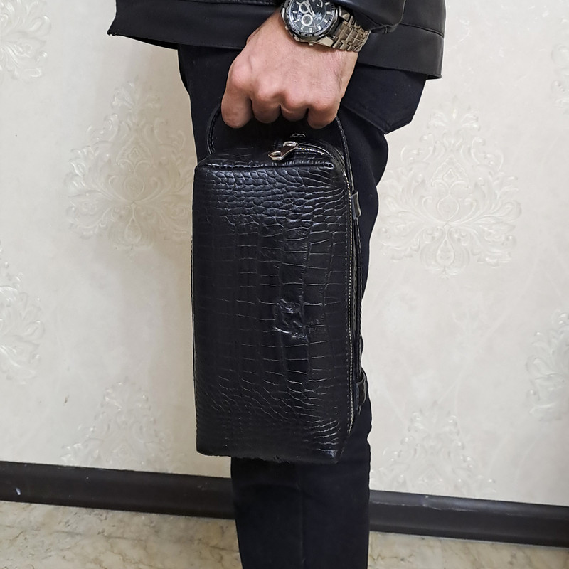 کیف دستی چرم آسو مدل کروکو شوزبگ کلاسیک - تصویر 6