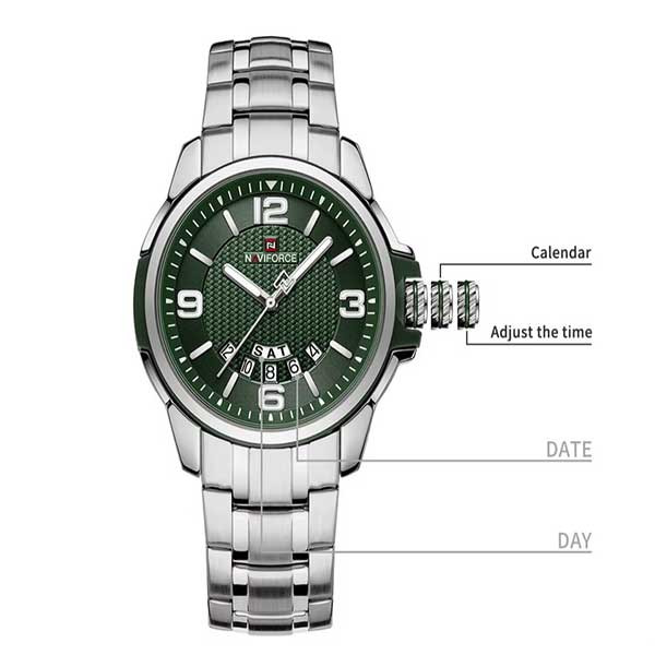 ساعت مچی مردانه کوارتز نیوی فورس NF9215S S/GN/GN - تصویر 6