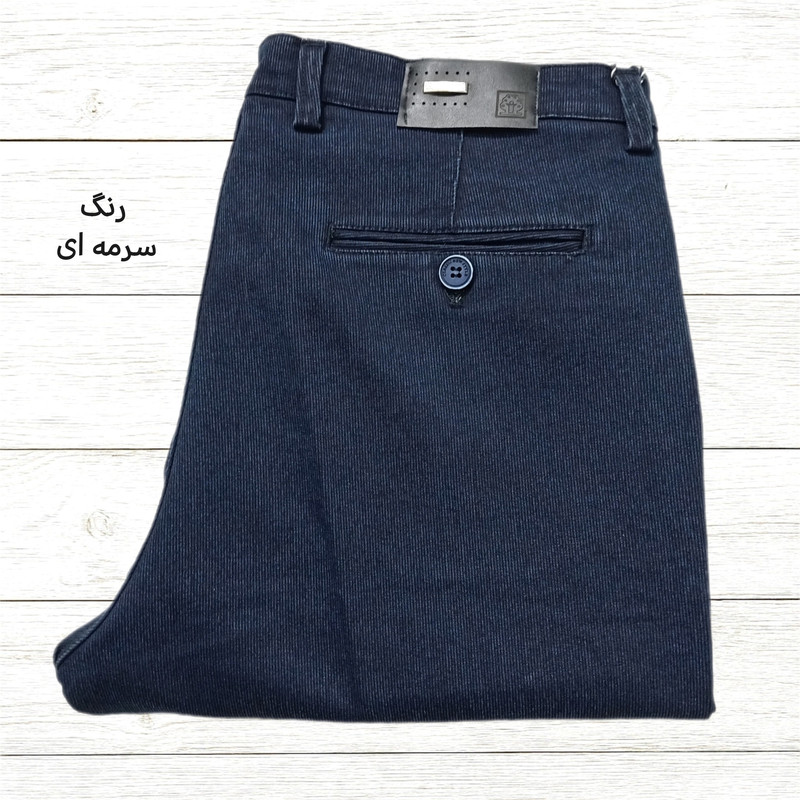 شلوار آزاد مردانه کتان کبریتی مدل SH180 ترکیب پنبه و الاستین - تصویر 13