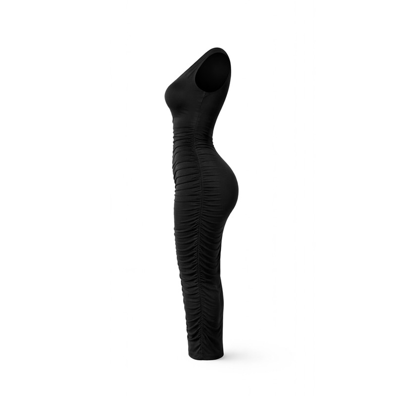 پیراهن یقه رومی زنانه مدل Ebonelle کد M5655 بدون آستین - تصویر 6