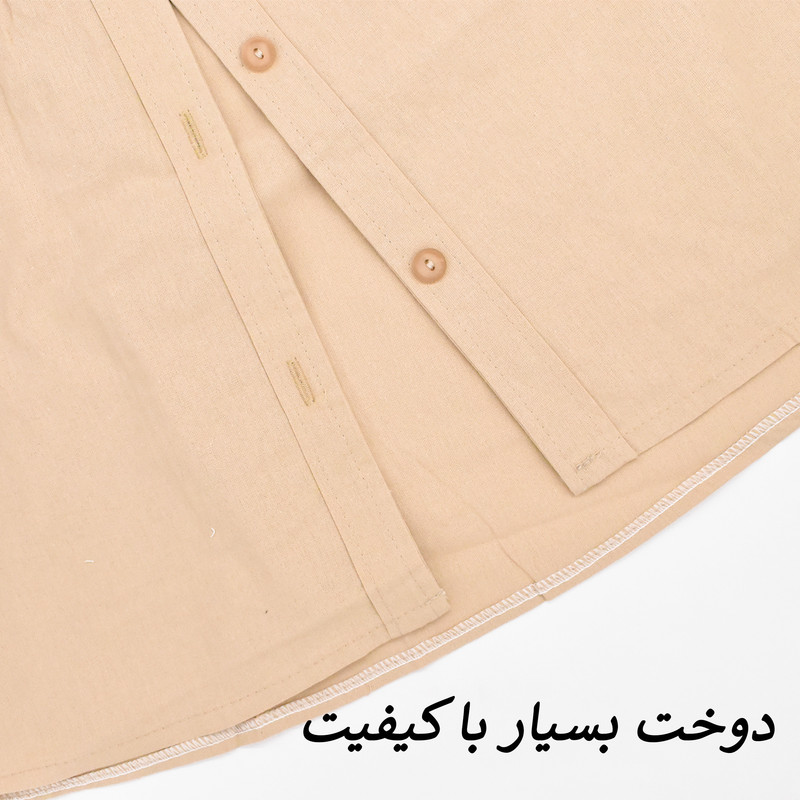 شومیز لینن آستین گره‌دار سه‌ربع برش خفاشی مدل لانا کد S1049 - تصویر 43