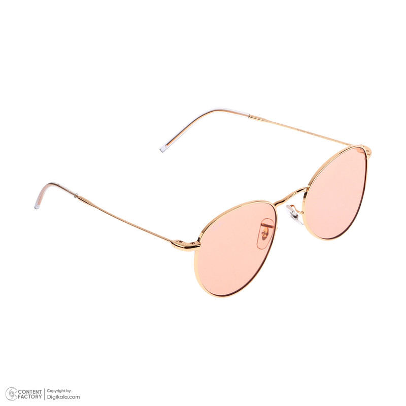عینک آفتابی گرد زنانه ری بن مدل 0RB0103S-001-69 فریم طلایی عدسی صورتی - تصویر 7