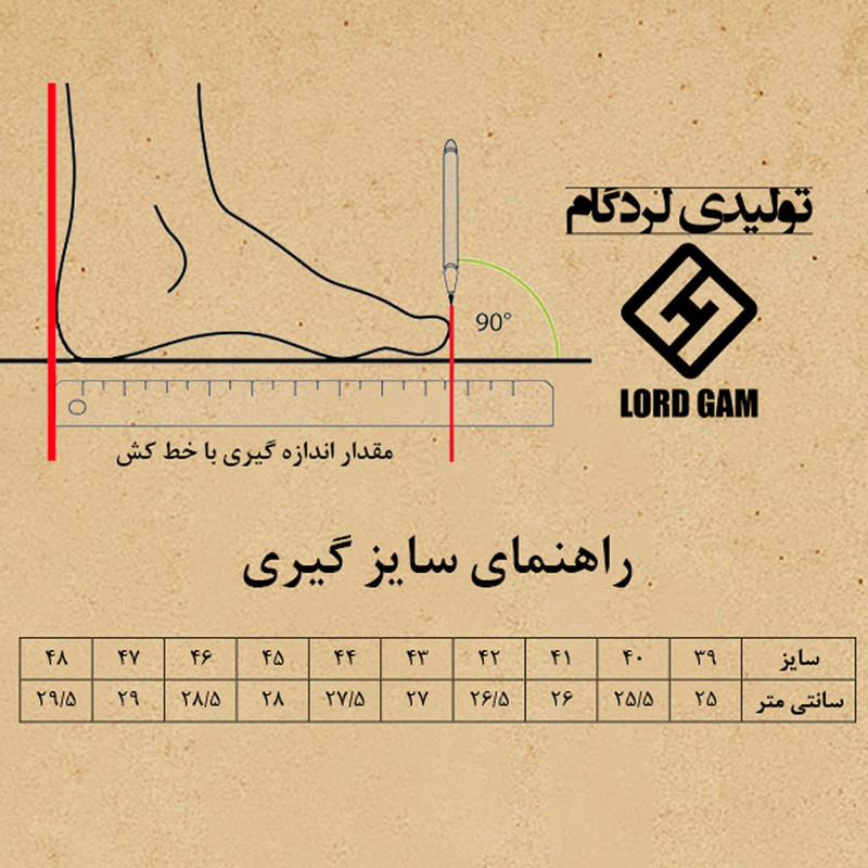 کفش روزمره مردانه لردگام مدل ابرا بندی - تصویر 4