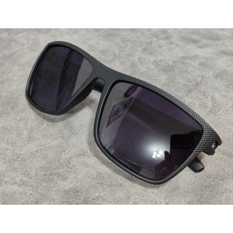 عینک آفتابی مردانه مستطیلی کائوچو پلاریزه UV400 کد 63 - تصویر 13