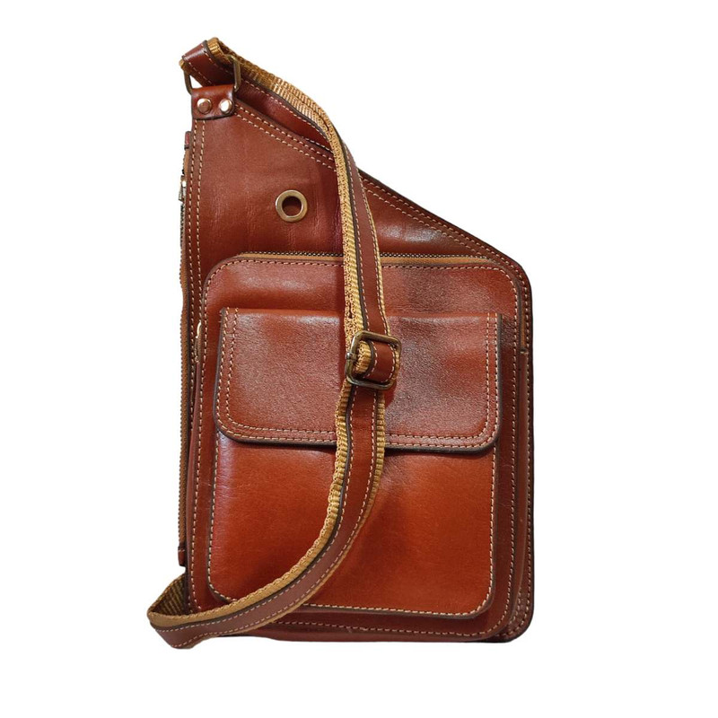 کیف کراس بادی مدل Fateh 118 از چرم طبیعی گاوی - تصویر 7