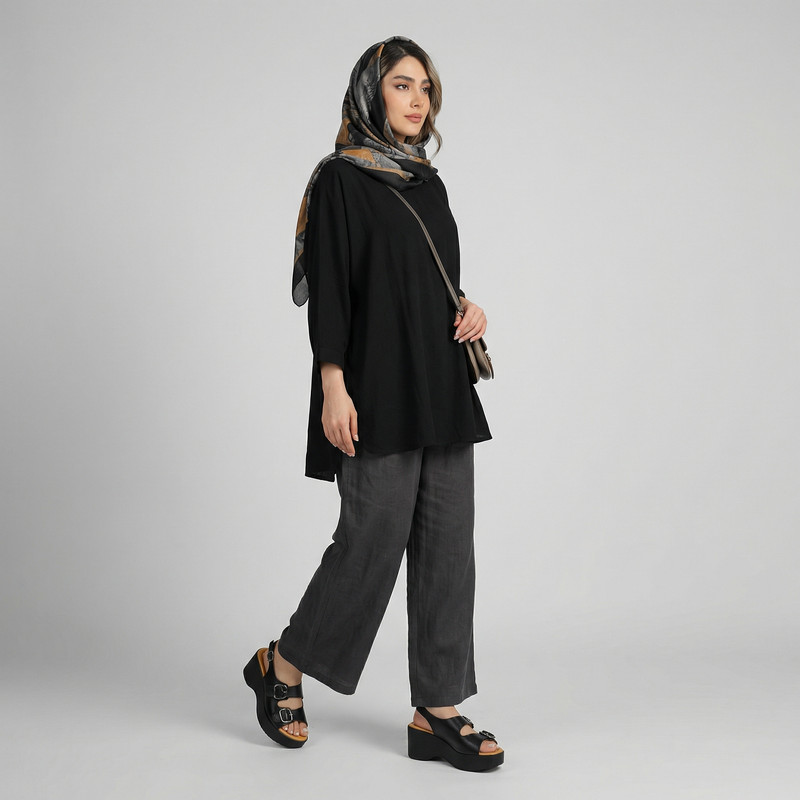 صندل زنانه چرم وحید مدل دیاس با طرح خاص - تصویر 10