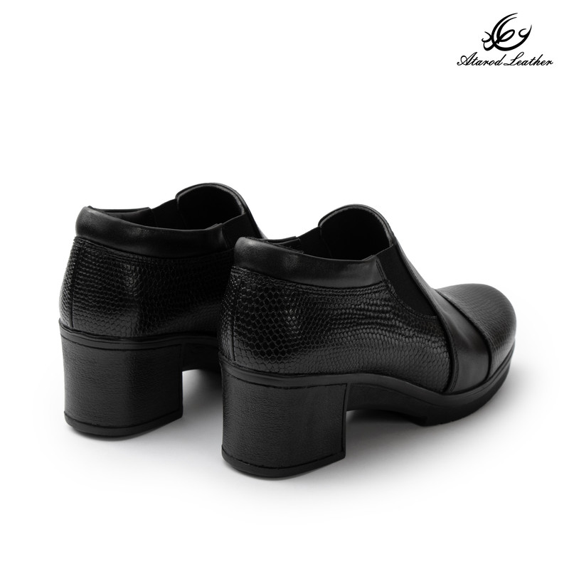 کفش پاشنه‌دار زنانه چرم طبیعی عطارد مدل SH370 - تصویر 6
