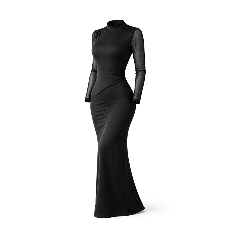 پیراهن یقه گرد زنانه مدل Silvane کد M5657 - تصویر 7