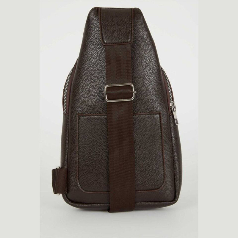 کیف کراس‌بادی مردانه دفکتو مدل 2255 چرم مصنوعی قهوه‌ای - تصویر 4
