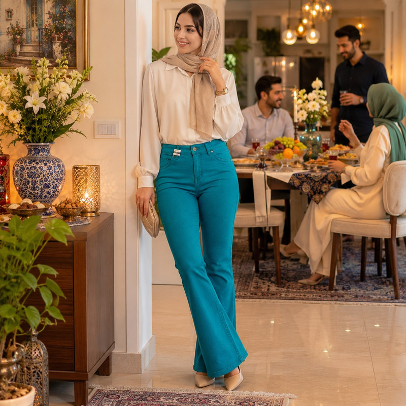 شلوار جین زنانه تام قابل تنظیم کمر مدل Adjustable Waist - تصویر 4
