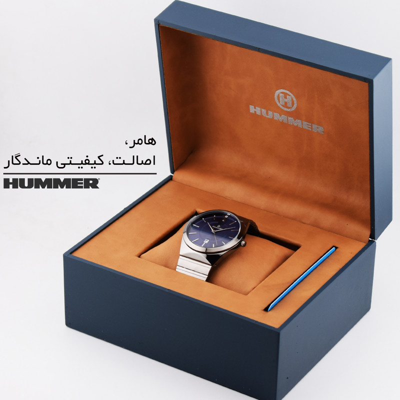 ساعت مچی عقربه‌ای مردانه هامر با موتور ژاپن قفل مخفی فول استیل - تصویر 30