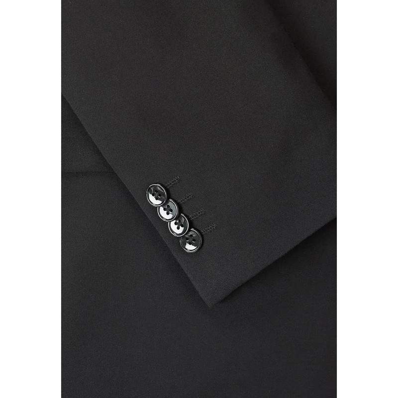 ست کت و شلوار مردانه مانگو مشکی مدل BK299BRA - تصویر 9
