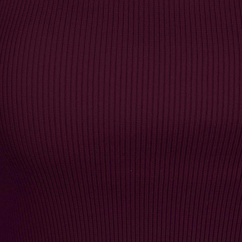 ست کراپ تاپ و شلوارک زنانه رنگ زرشکی - تصویر 4