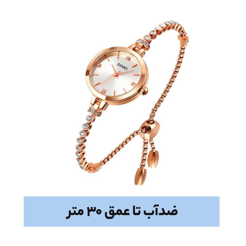 ساعت زنانه اسکمی مدل 1854 با بند شیک و صفحه مدرن - تصویر 6