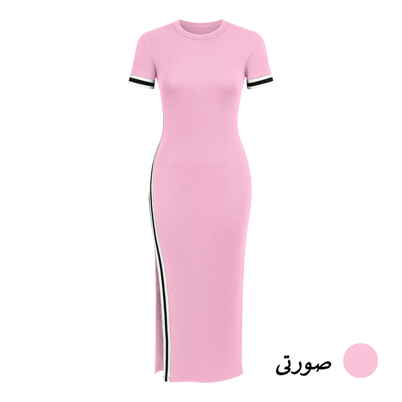 پیراهن یقه گرد زنانه ترک‌لاین مدل M5454 - تصویر 25