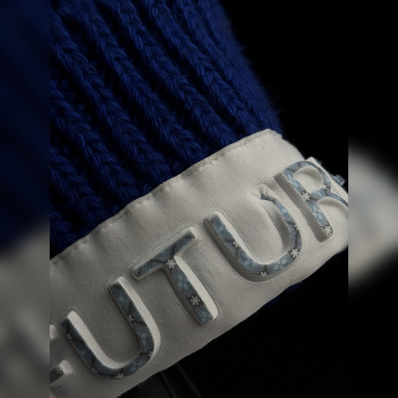 کلاه بافتنی اسپرت آکریلیک ترک مدل FUTURE لبه‌دار با پچ یخی - تصویر 4