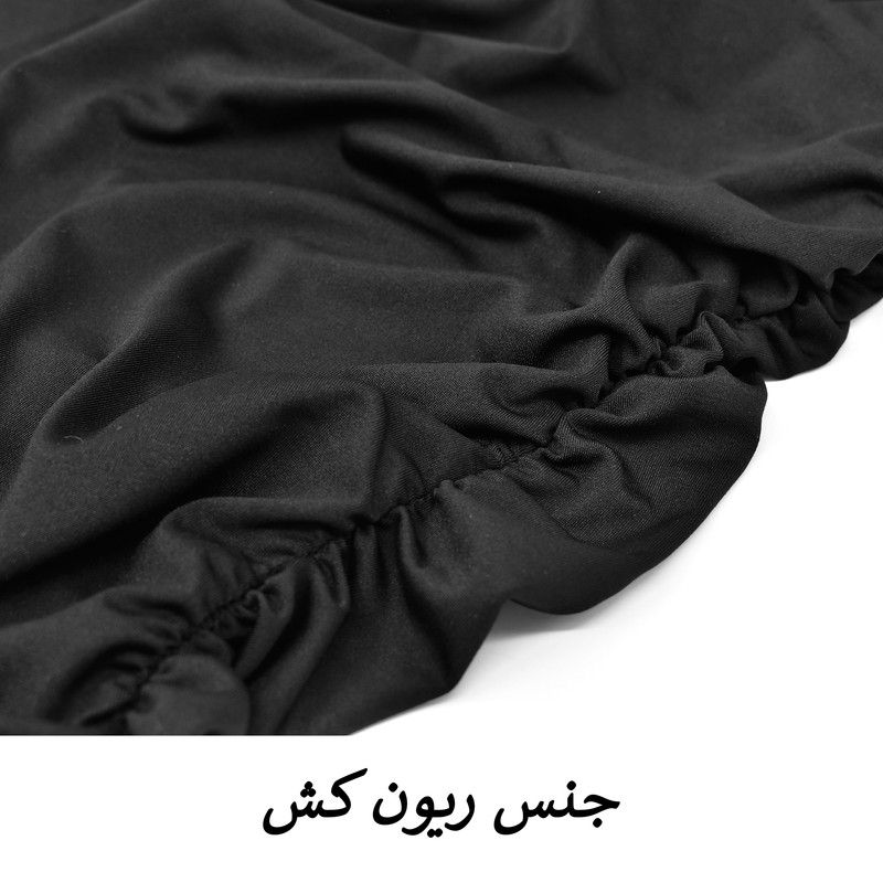 پیراهن یقه رومی زنانه مدل Ebonelle کد M5655 بدون آستین - تصویر 10