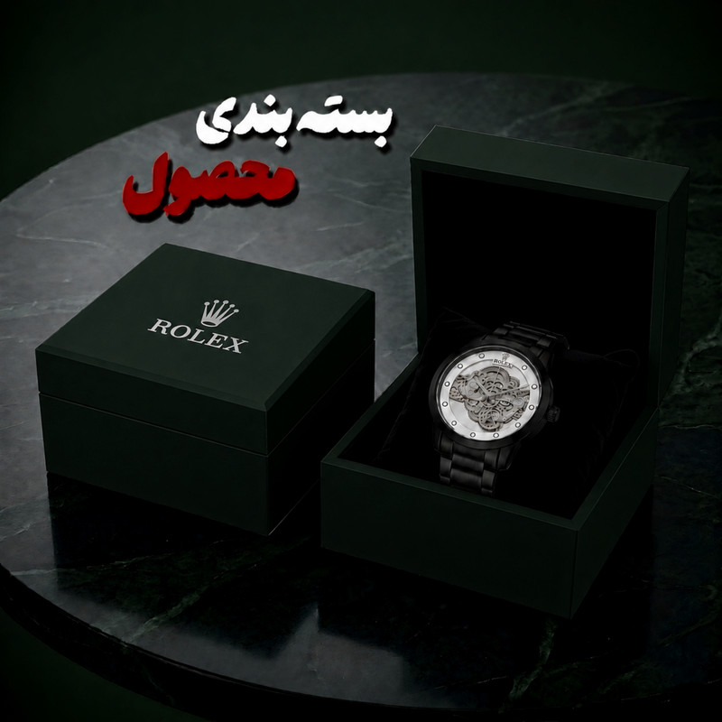 ساعت مچی مردانه کوارتز پشت‌شیشه‌ای اسکلتون مدل R20 - تصویر 3