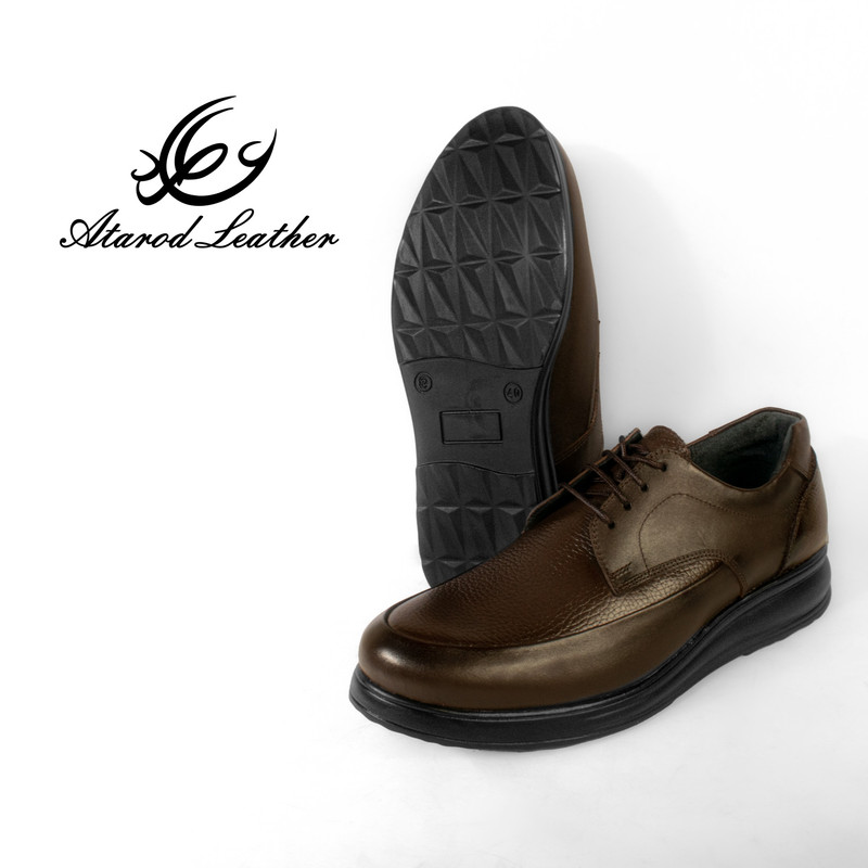 کفش طبی تمام چرم طبیعی مردانه چرم عطارد SH163 - تصویر 17