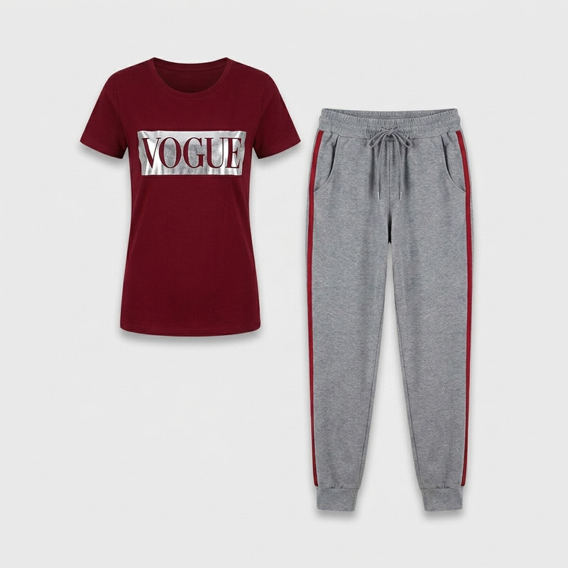 ست تی‌شرت آستین کوتاه و شلوار راحتی وگوو