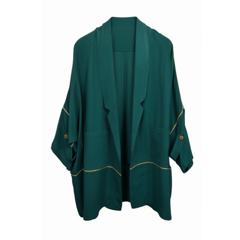 مانتو کتی زنانه تابستانی یقه انگلیسی جلو باز کرسپو - تصویر 9