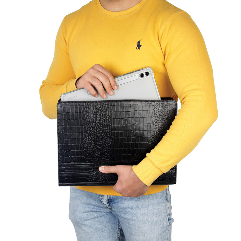 کیف دستی چرم بارز مدل DF40 پریما طرح کروکو - تصویر 15