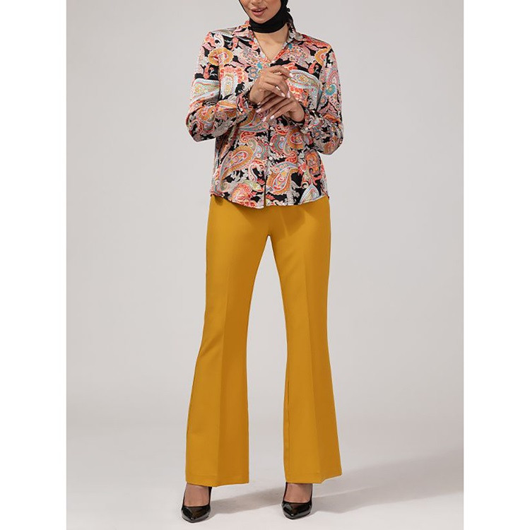 شومیز زنانه آستین بلند یقه برگردان مدل SN-BD-848217824 - تصویر 4