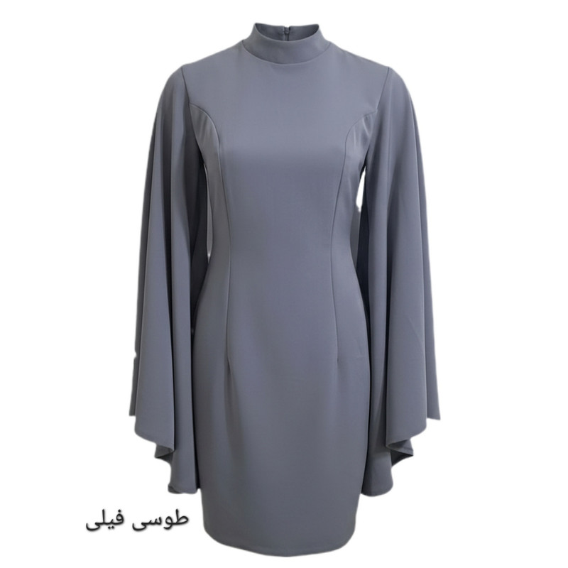 پیراهن یقه گرد زنانه مدل ۹۰۳۹ کرپ مازراتی ژواری - تصویر 3