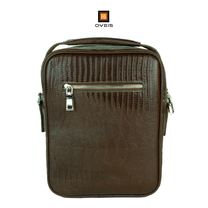 کیف رودوشی مردانه چرم اویس K12007_L طرح سوسماری - تصویر 4