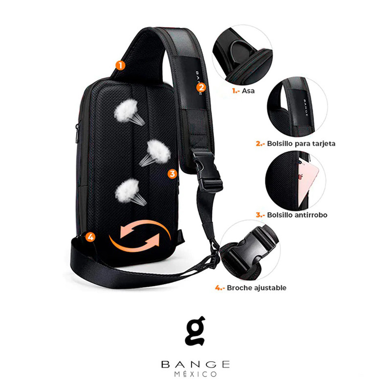 کوله پشتی تک‌بند ضد آب بنج مدل BG-7566 - تصویر 10