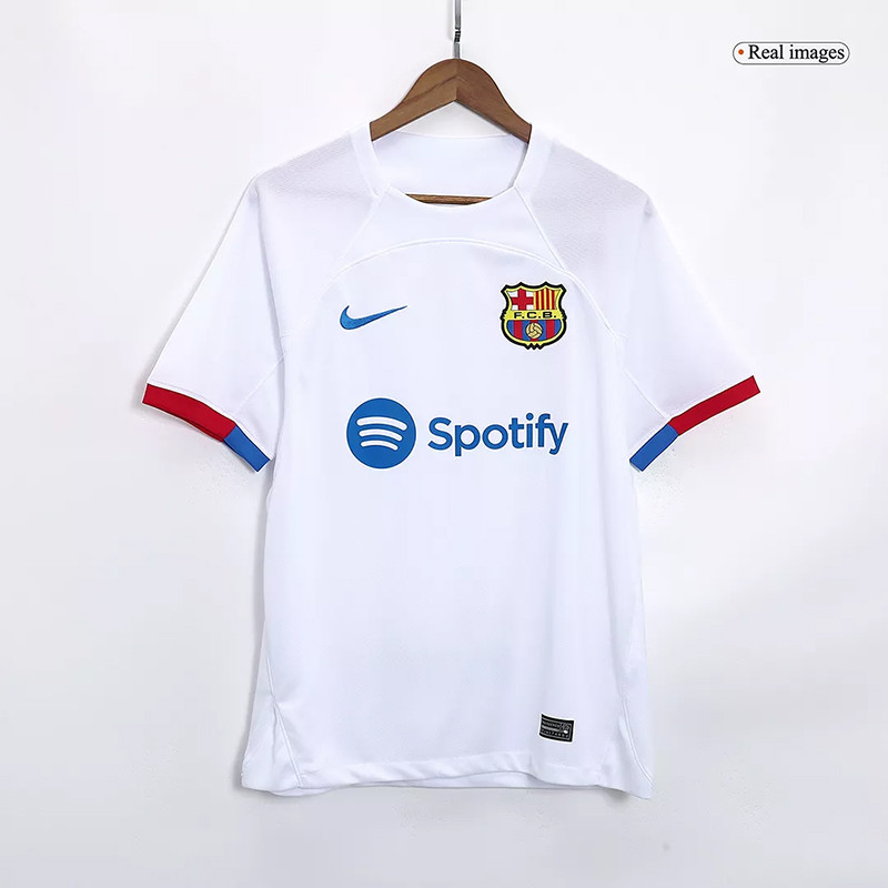 ست تی‌شرت و شلوارک ورزشی مردانه بارسلونا Away 2024 هواداری سبک - تصویر 15