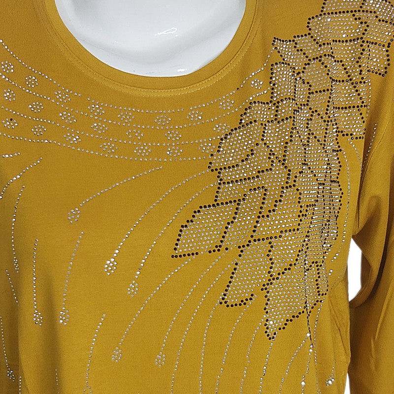 بلوز زنانه آستین بلند نگین‌داری مدل ۴۶۹۹۳ - تصویر 5