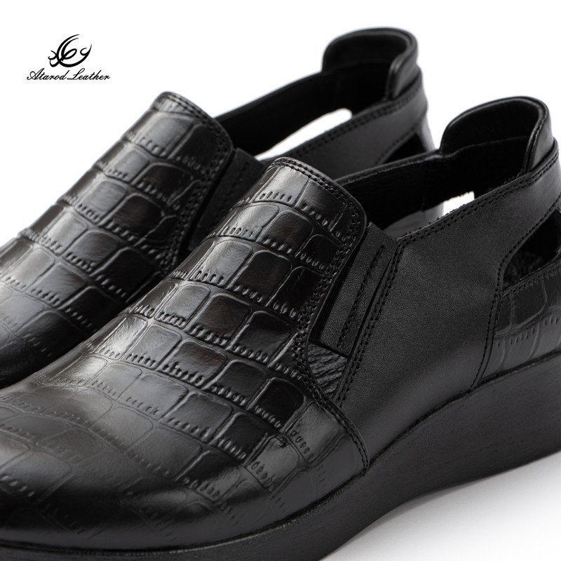 کفش طبی زنانه چرم عطارد مدل SH352 تمام چرم - تصویر 4